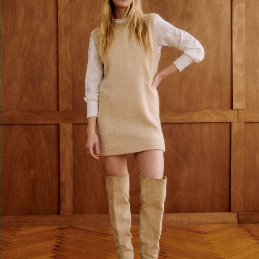 Sezane Mariette Dress in Vanilla